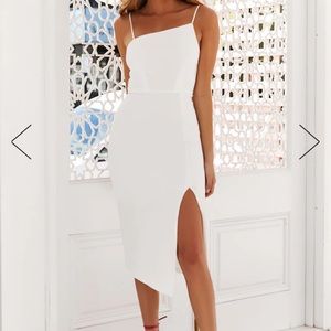 Hello Molly white midi dress